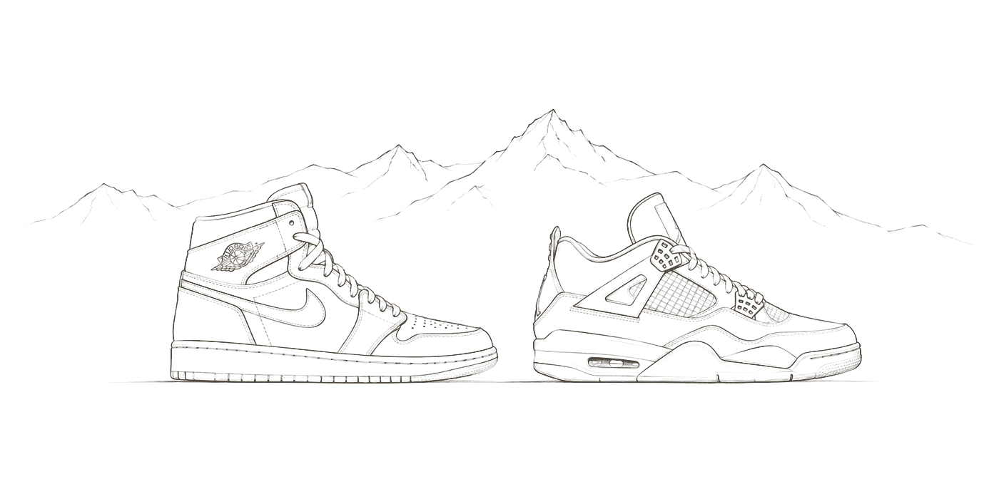 Illustration eines Sneakers